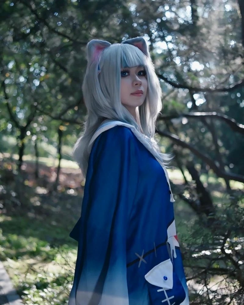 Yaoyaoqwq Gawr Gura cosplay tạo hình sáng tạo mang phong cách riêng