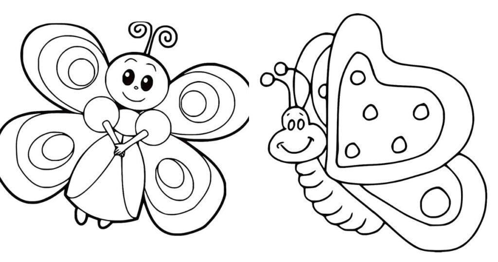 tranh tô màu con bướm thumbnail