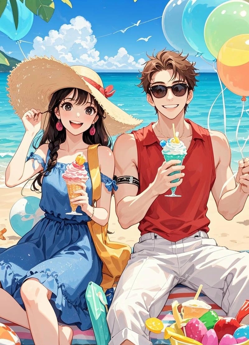 Ảnh anime cặp đôi phong cách nhẹ nhàng cuốn hút
