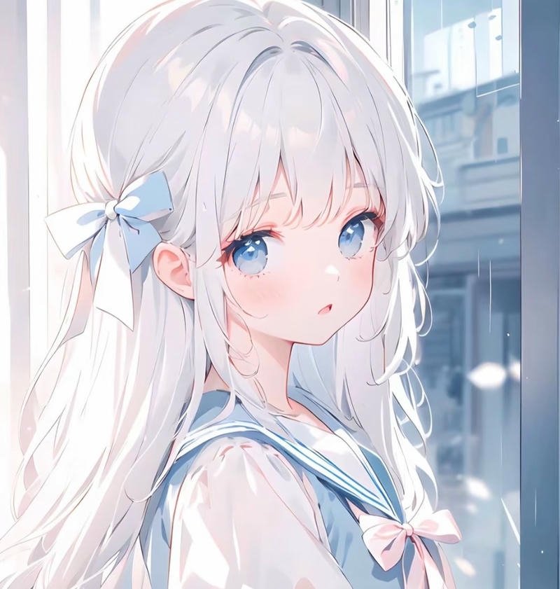 Ảnh anime cute với gương mặt đáng yêu nhẹ