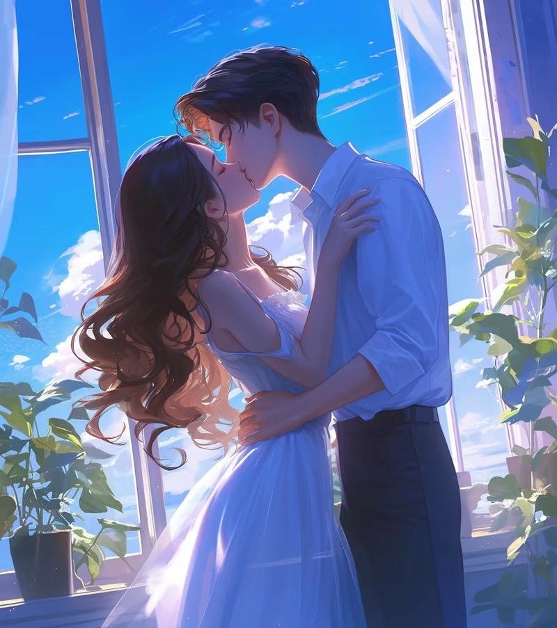 Ảnh anime hôn nhau giữa khung cảnh thành phố