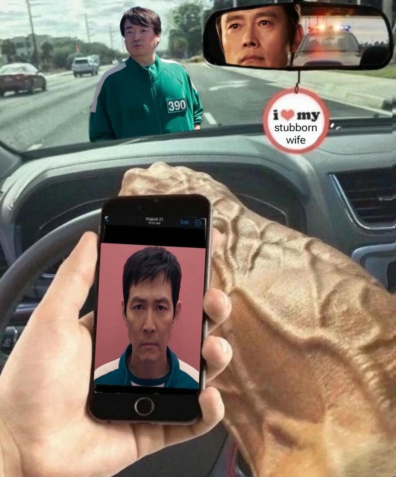 Ảnh chế meme cực hài squid game meme