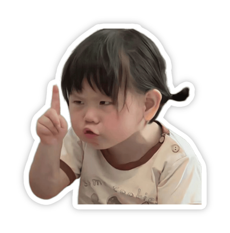 Ảnh chế nhãn dán bựa em bé bá đạo