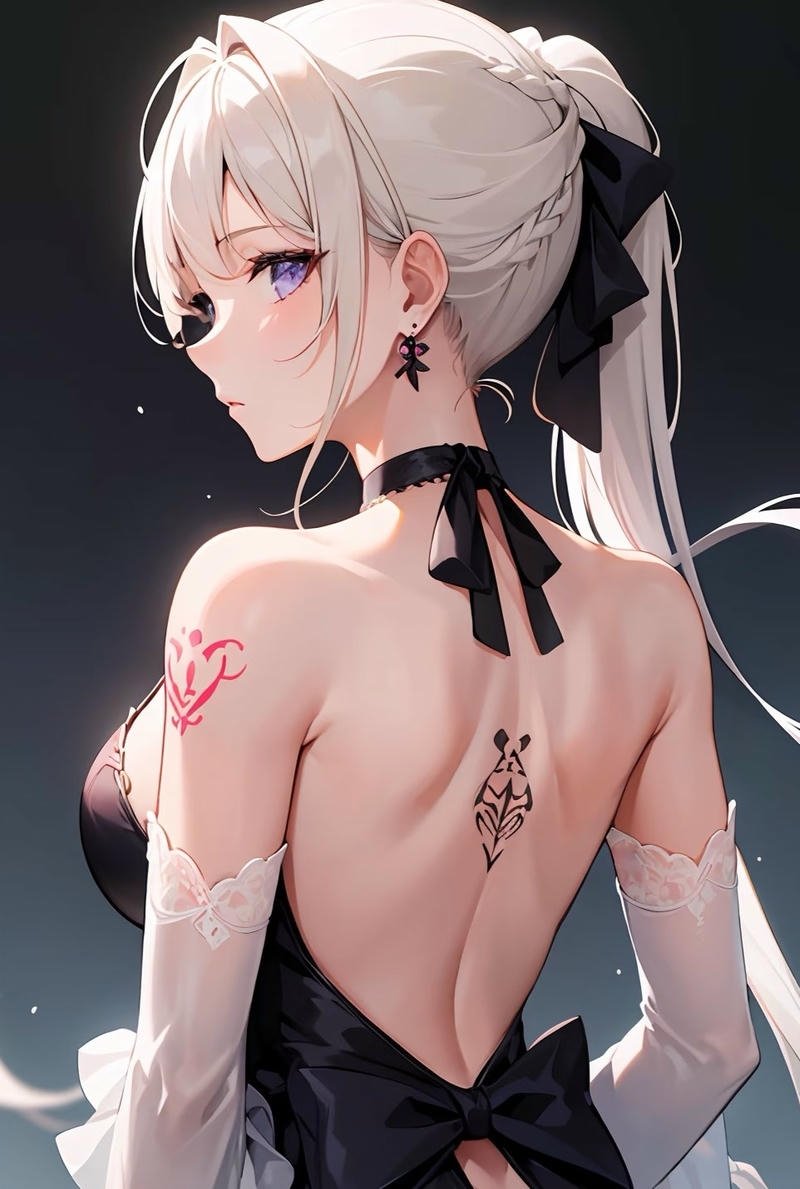 Ảnh cô gái quay lưng anime phong cách chill nhẹ