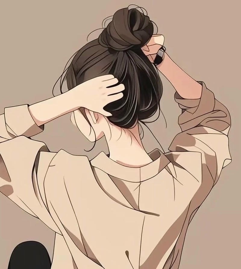 Ảnh cô gái quay lưng anime phong cách nghệ thuật