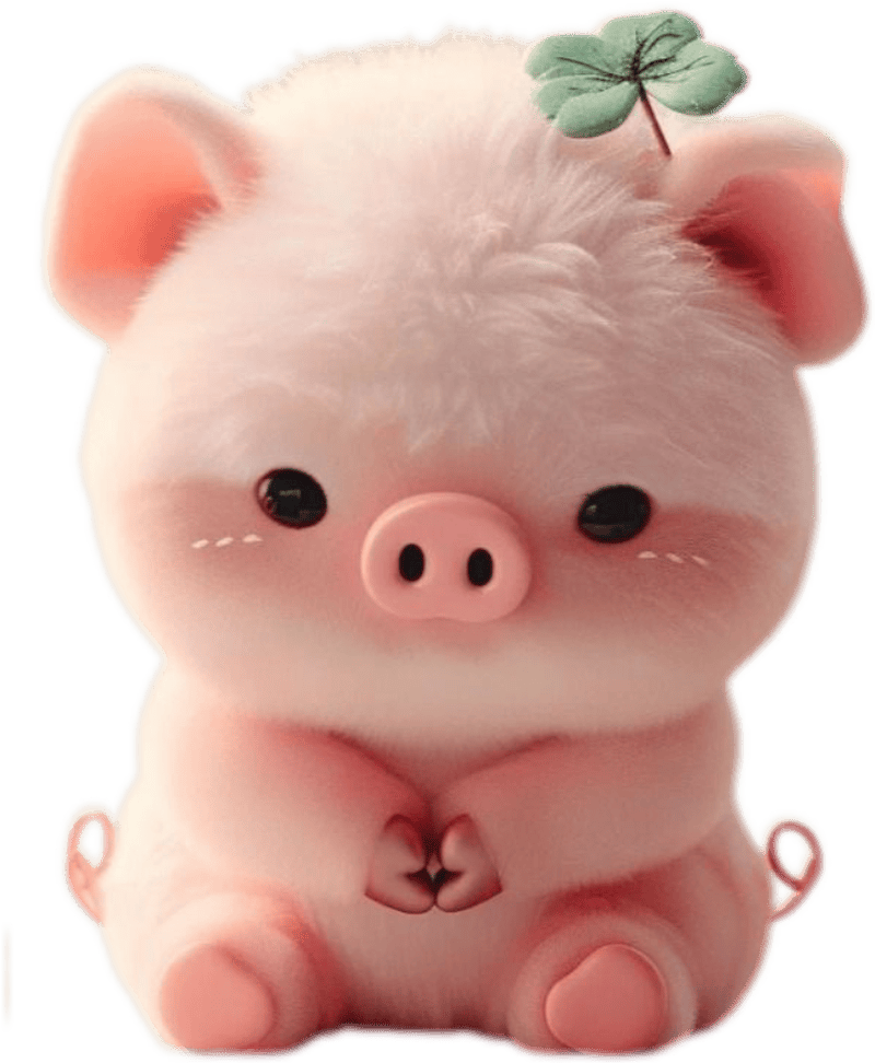 Ảnh con vật làm sticker dễ thương lợn hoạt hình