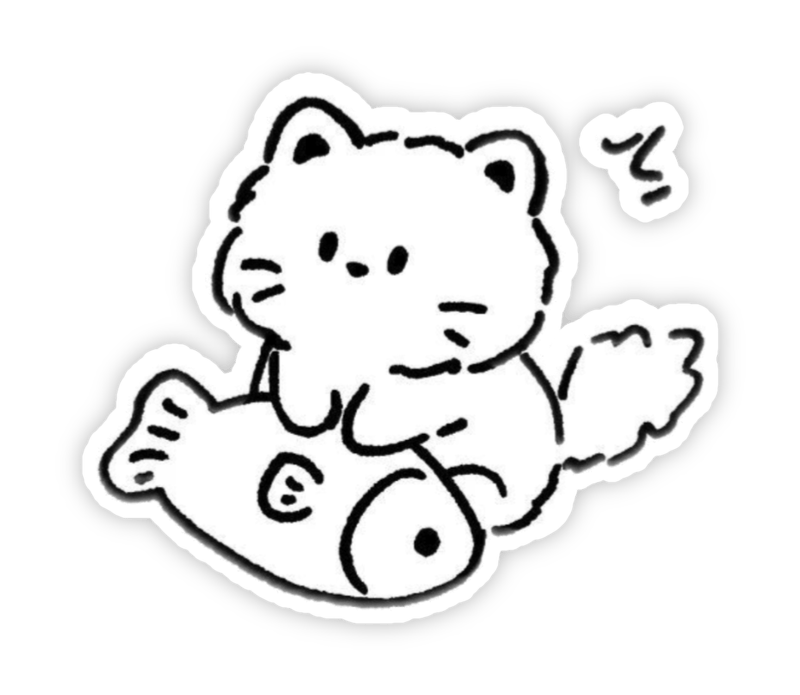 Ảnh đẹp hình sticker cute không màu trắng đen đơn giản mà cực xinh