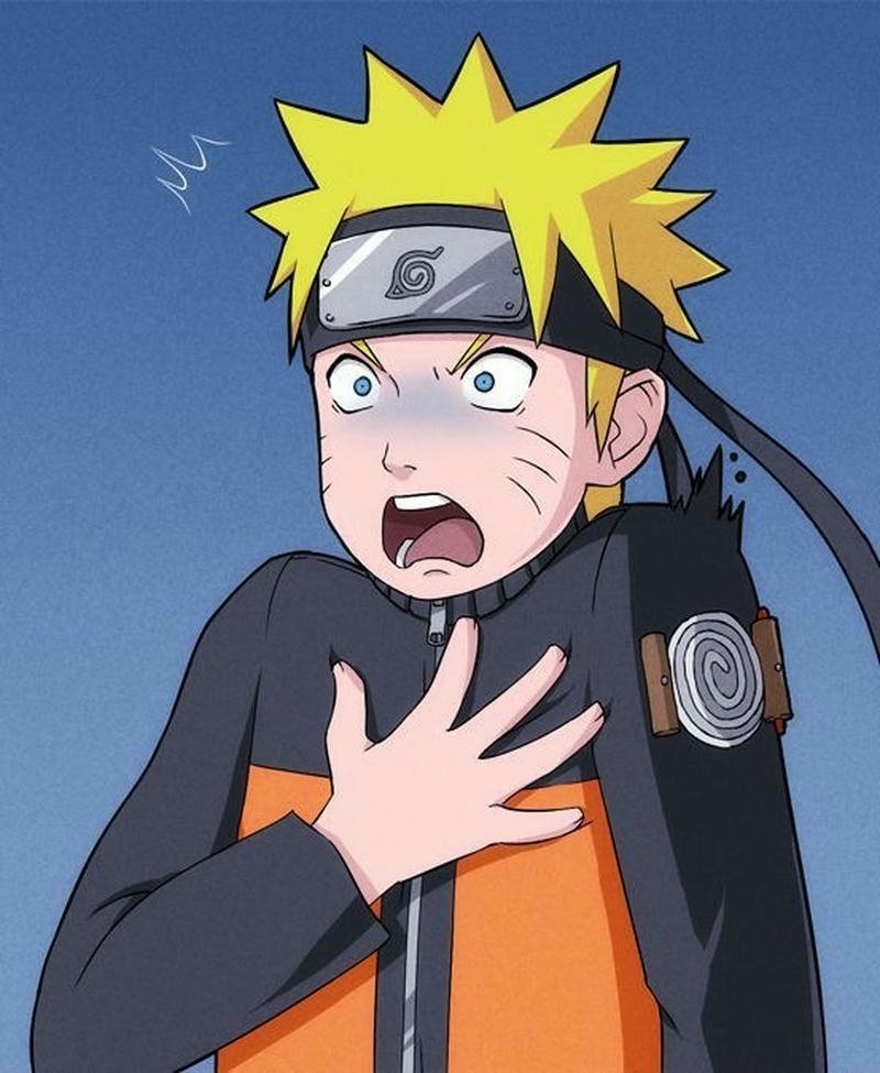 Ảnh meme Naruto ánh nhìn ngơ ngác siêu lầy