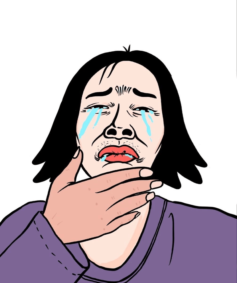 Ảnh meme tóc ngắn khóc nhè hài