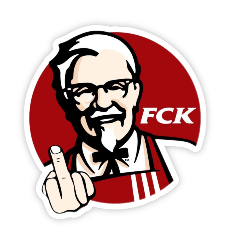 Ảnh nhãn dán bựa KFC bá đạo cực hot