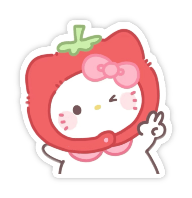 Ảnh sticker dễ thương ngọt ngào dễ thương cực kỳ đáng yêu