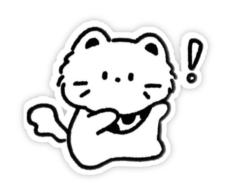 Ảnh sticker minimal cute không màu siêu đáng yêu