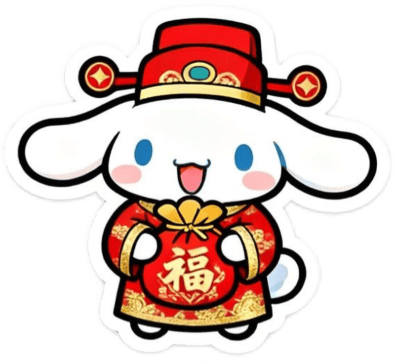 Ảnh sticker tết cute đáng yêu chibi siêu xinh