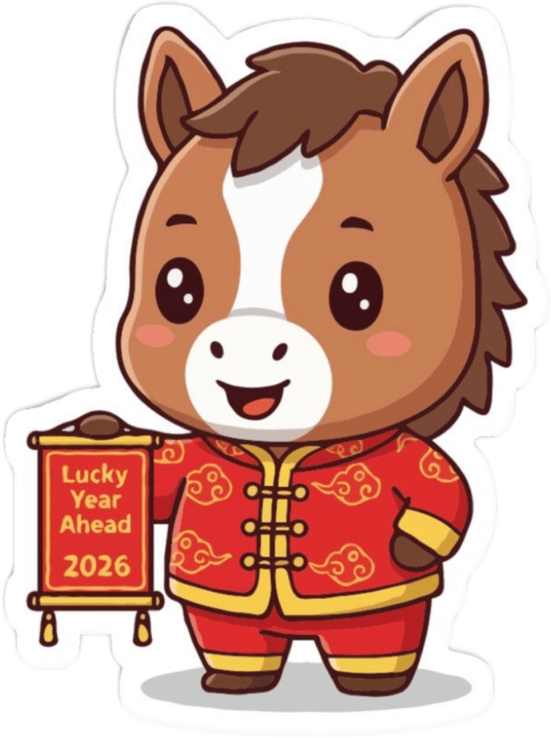 Ảnh sticker tết ngộ nghĩnh lễ hội