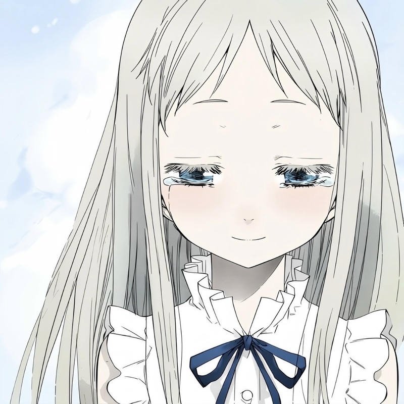 Bức hình anime nữ buồn với gương mặt trầm buồn