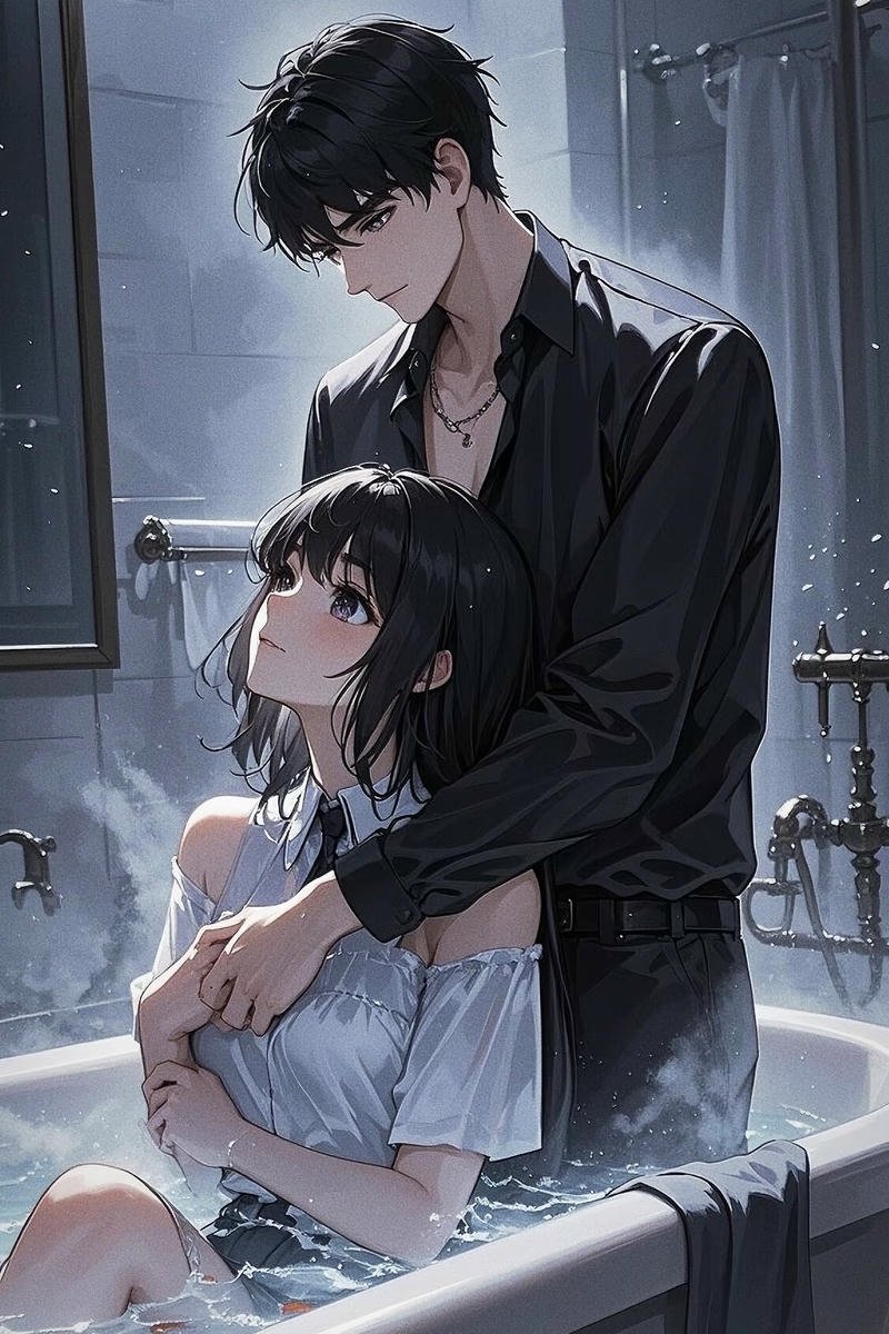 Cảnh anime cặp đôi giữa không gian yên tĩnh
