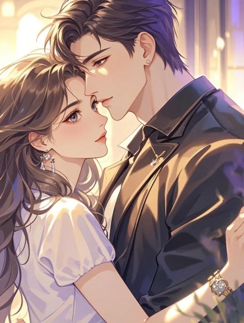 Cặp đôi anime bên nhau giữa khung cảnh thiên nhiên