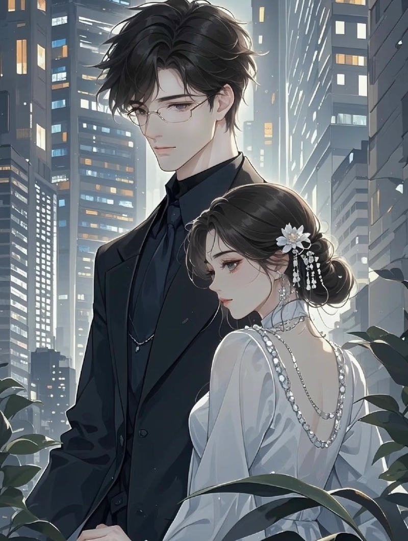 Cặp đôi anime đứng cạnh nhau đầy cảm xúc