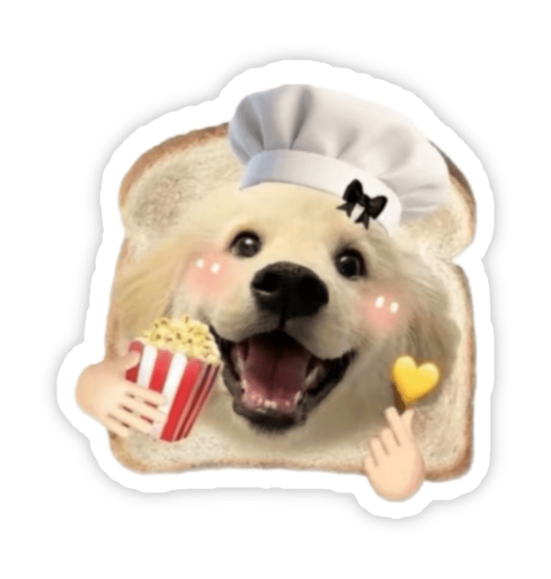 Chó đầu bếp sticker dễ thương đáng yêu