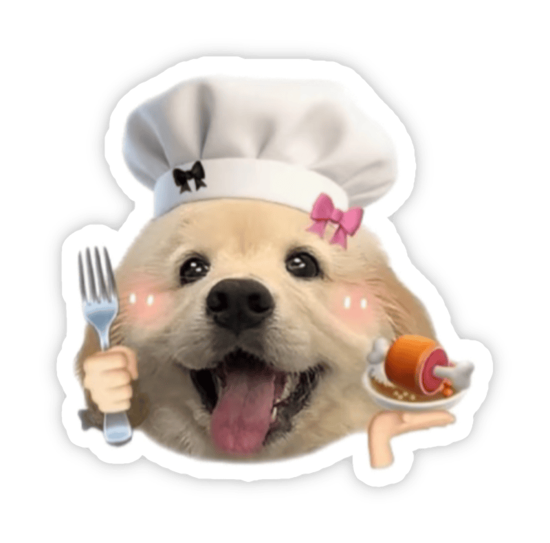 Chó sticker dễ thương ngọt ngào khiến ai cũng tan chảy