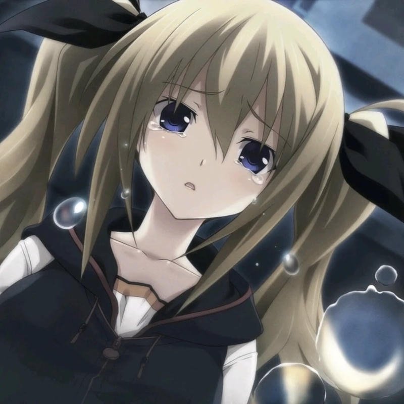 Cô gái anime buồn thể hiện nỗi lòng khó tả