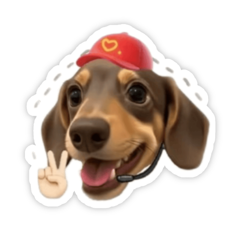 Con chó chào sticker dễ thương cute nhỏ xinh