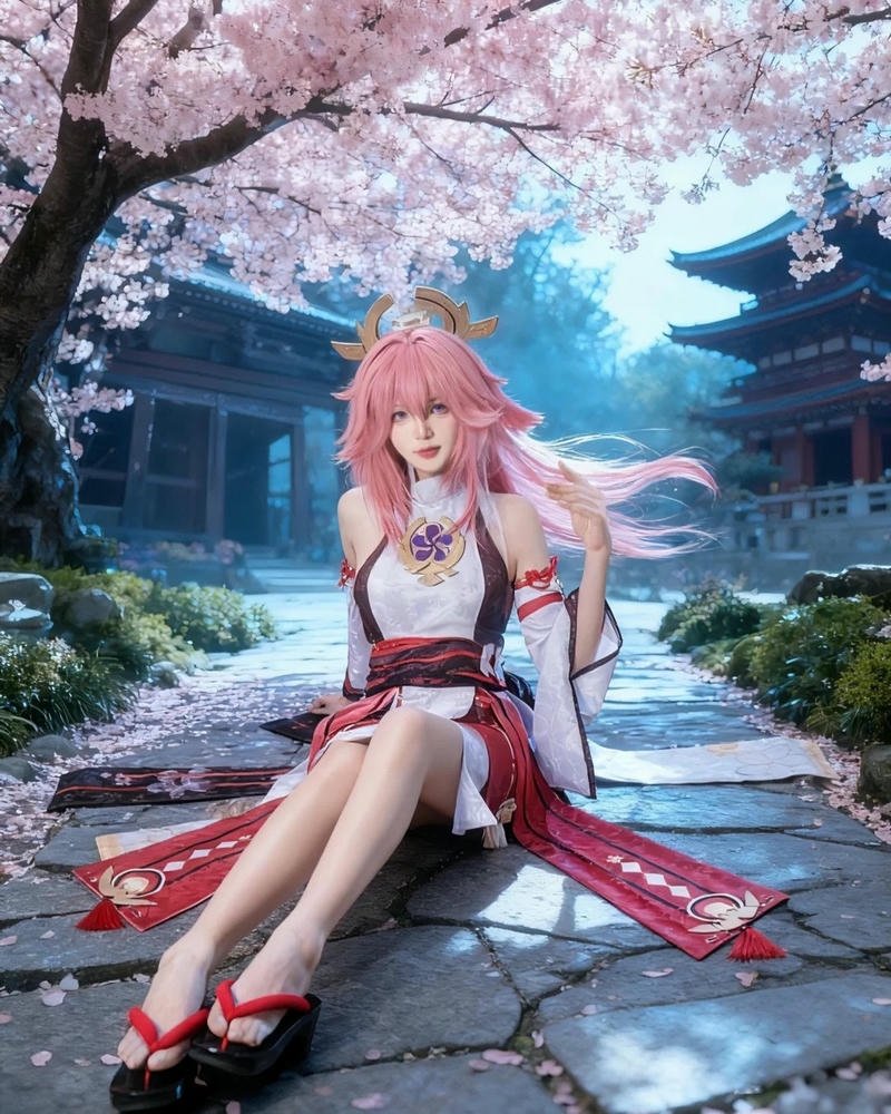 Cosplay Yae Miko tạo hình rõ nét mang cảm giác chân thực