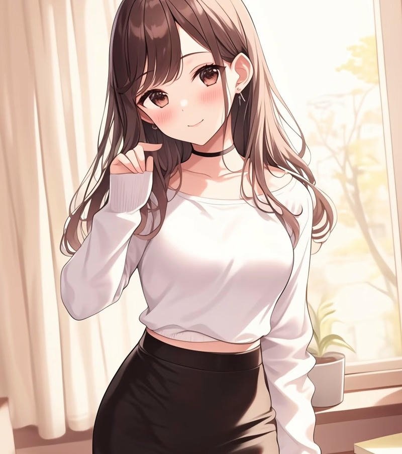 Gái anime múp phong cách dễ thương dịu dàng