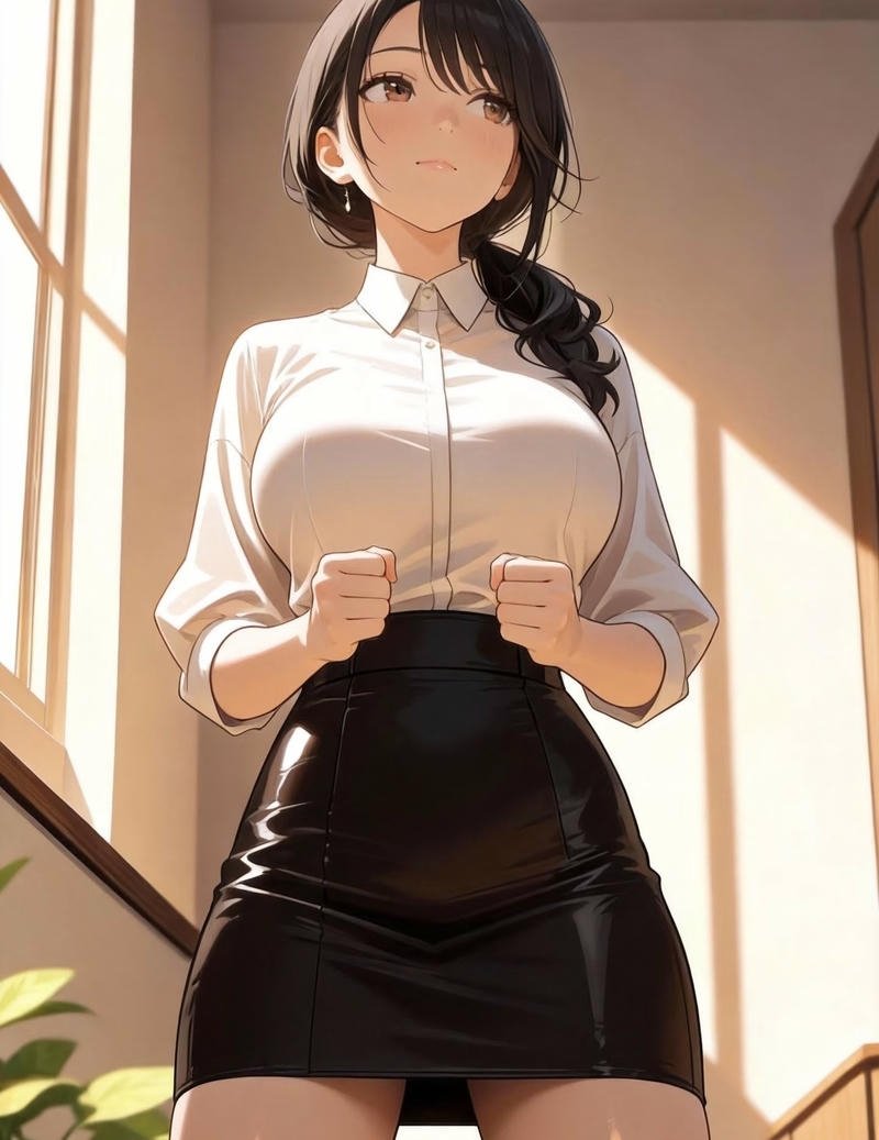 Gái anime múp tròn phong cách nhẹ nhàng đáng yêu