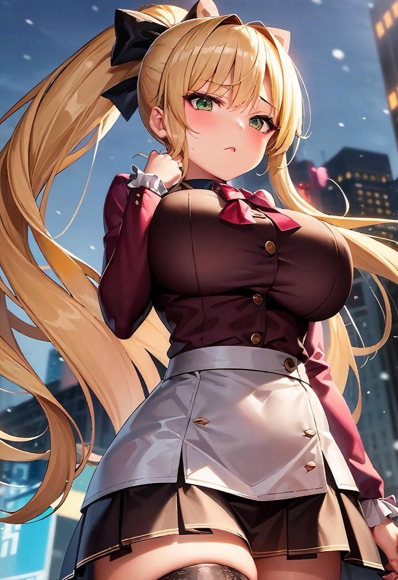 Gái anime múp với nét dễ thương tự nhiên