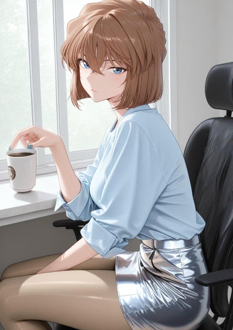 Gái anime múp với phong cách nhẹ nhàng tự nhiên