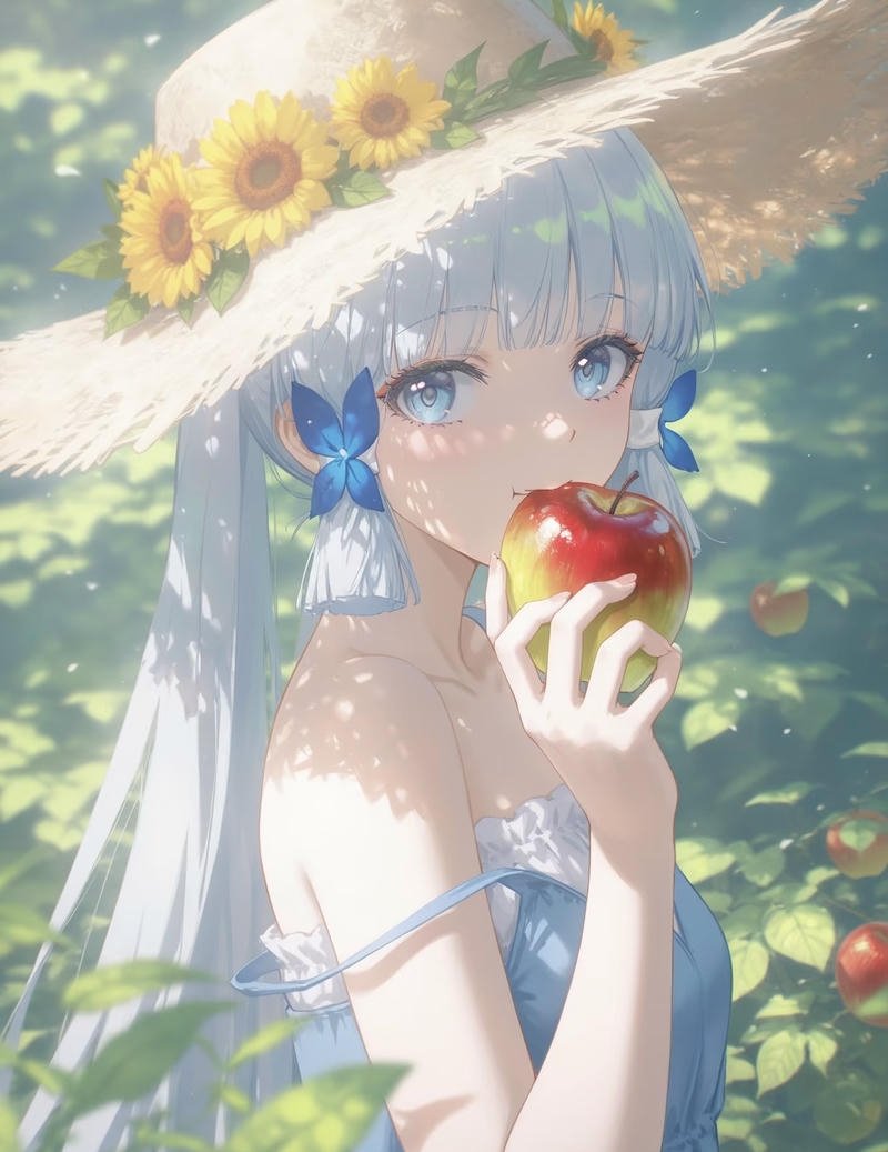 Gương mặt nhỏ nhắn của nhân vật anime nữ