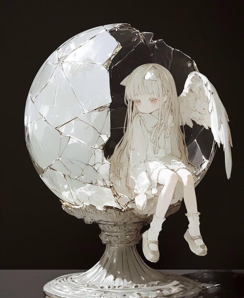 Hình ảnh anime nữ buồn gợi cảm xúc lặng lẽ