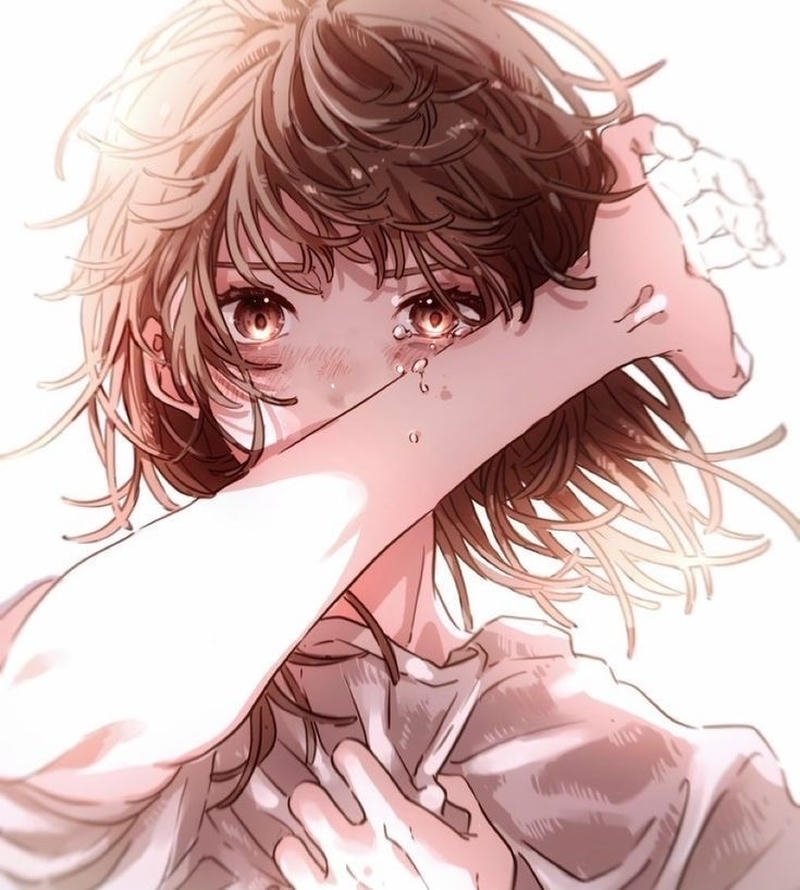 Hình ảnh anime nữ buồn thể hiện cảm xúc cô đơn