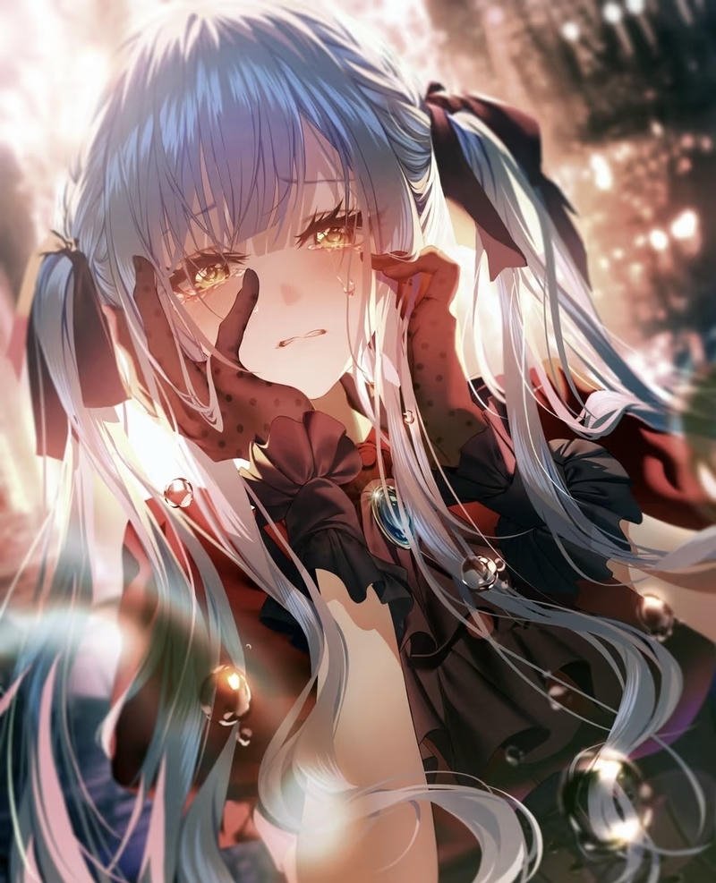 Hình ảnh anime nữ buồn thể hiện nỗi lòng sâu kín