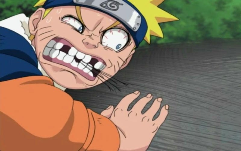 Hình ảnh meme Naruto gương mặt vui vẻ lầy lội