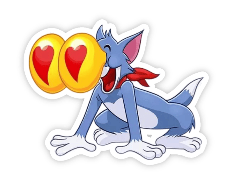 Hình ảnh nhãn dán bựa mèo tôm mắt lồi