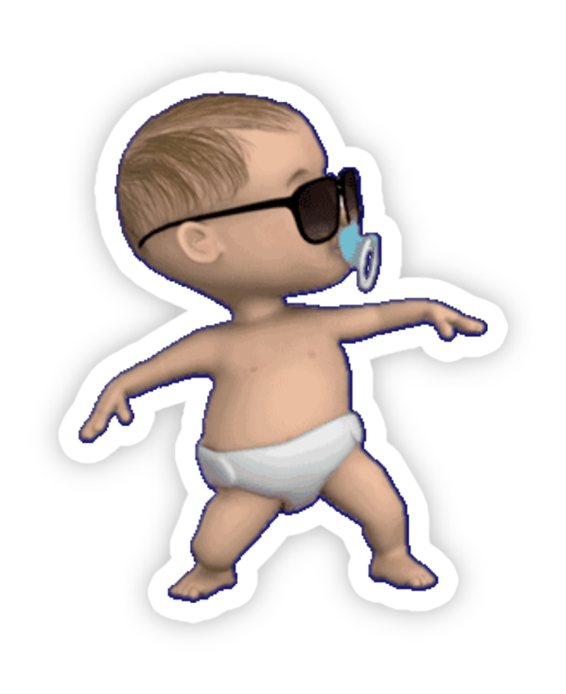 Hình ảnh nhãn dán bựa vui nhộn em bé hài