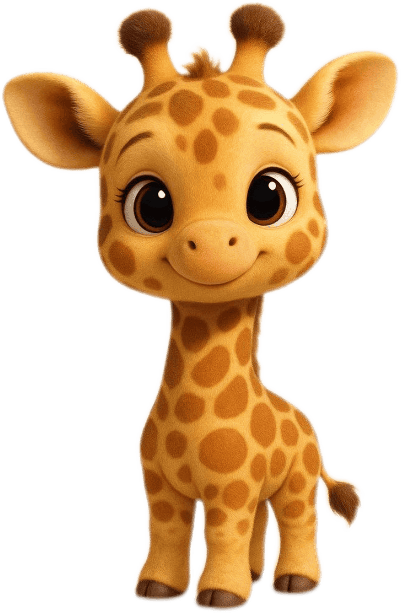 Hình con vật làm sticker con hươu cao cổ