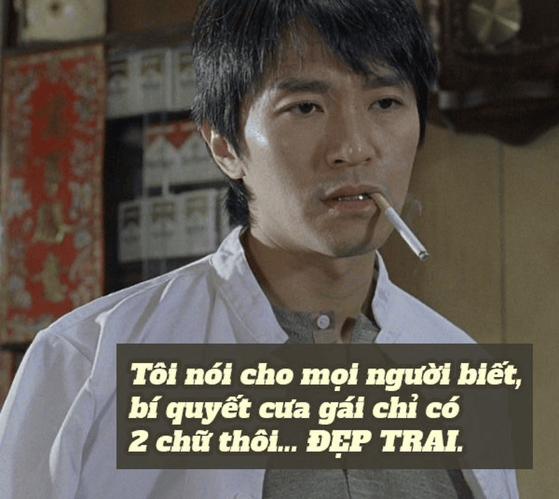 Hình meme Châu Tinh Trì dùng là auto gây cười