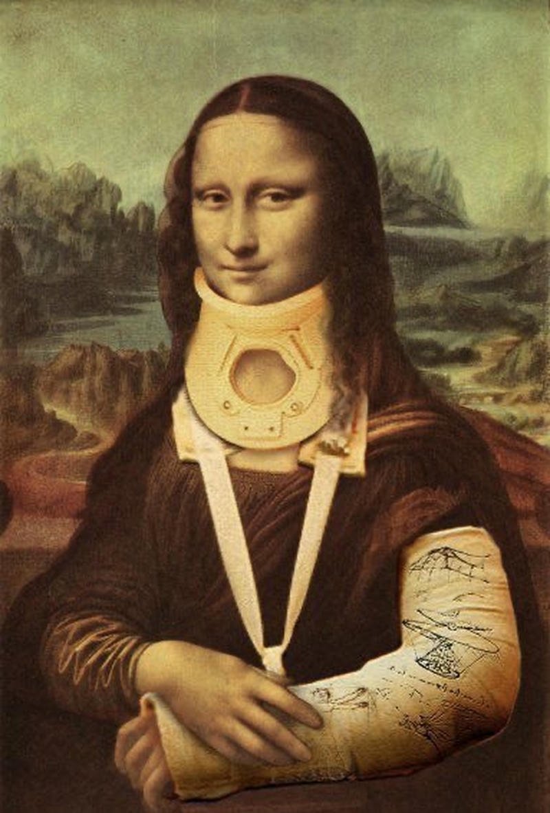 Hình meme Mona Lisa gương mặt bình thản cực hài