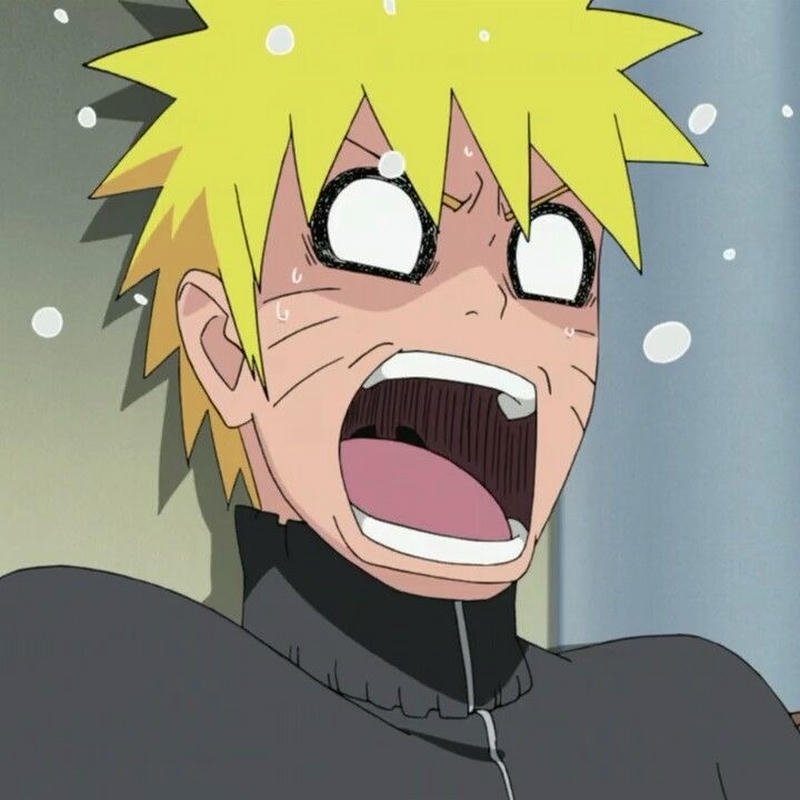 Hình meme Naruto ánh nhìn lầy lội cực hài