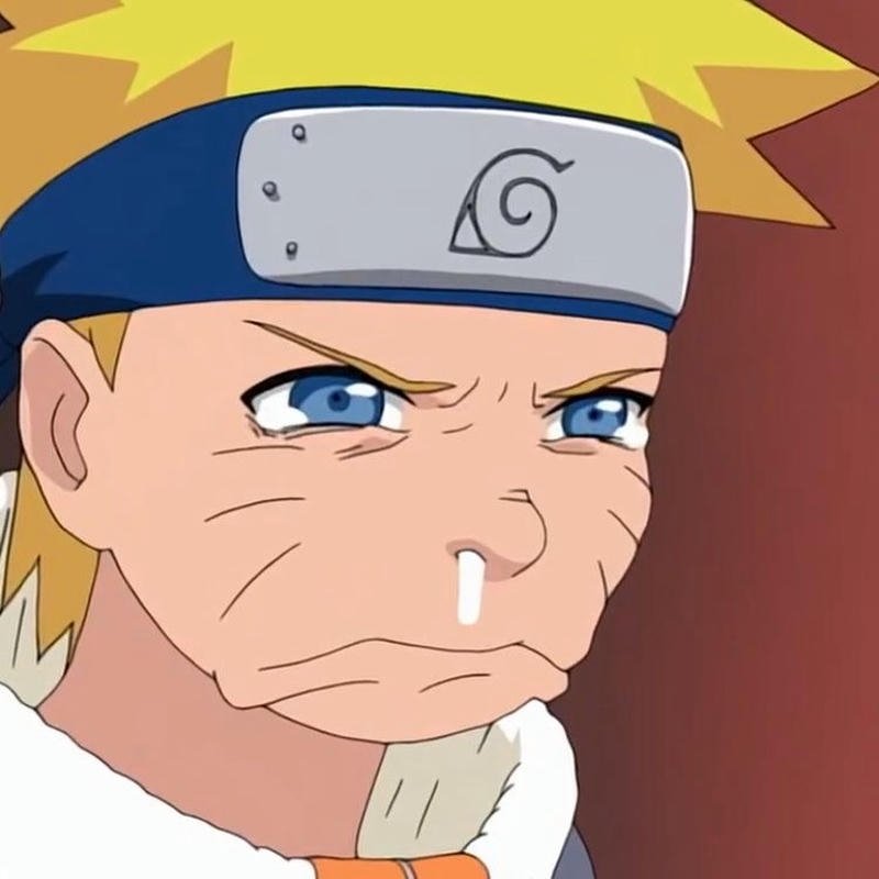 Hình meme Naruto biểu cảm ngầu nhưng hài