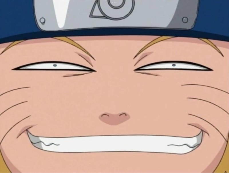 Hình meme Naruto gương mặt lầy lội cực hài