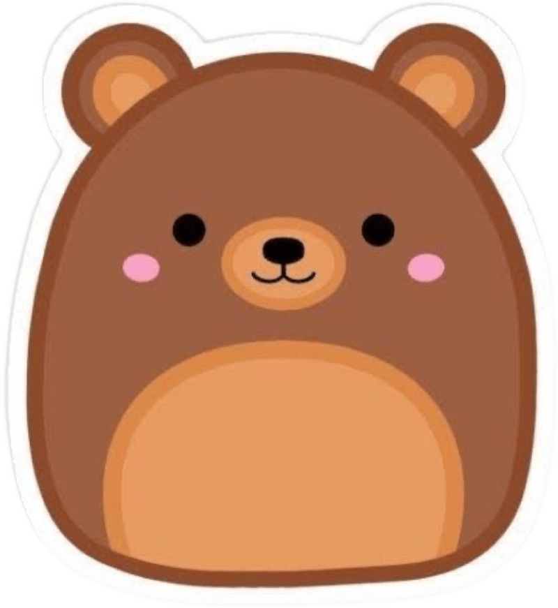 Hình sticker dán cute con gấu đáng yêu sinh động