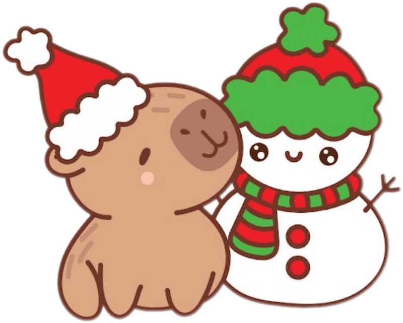 Hình sticker noel cute đáng yêu phong cách chibi