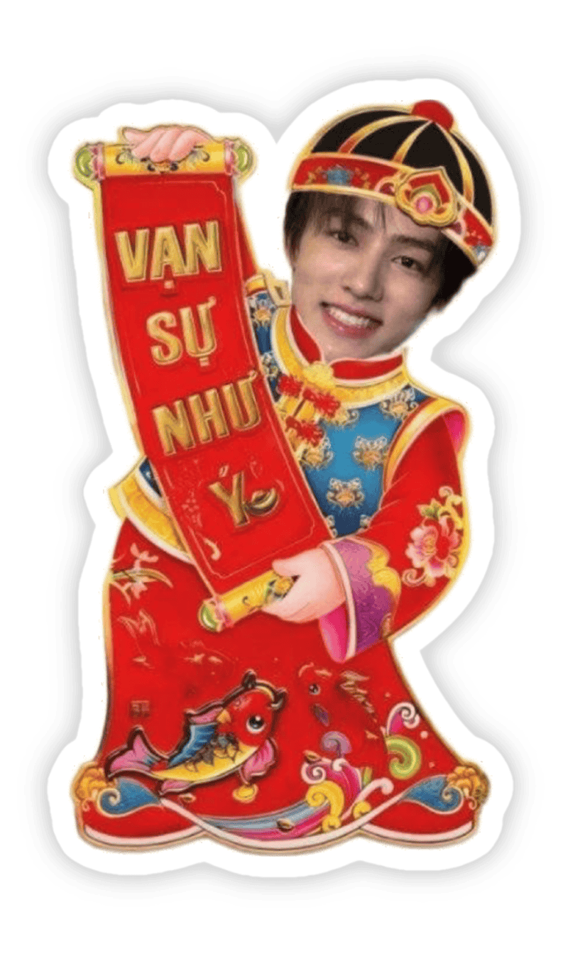 Hình sticker tết cute vui vẻ chúc Tết