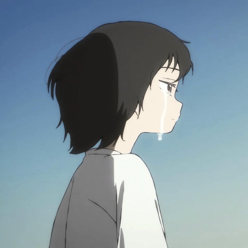 Khung cảnh anime nữ buồn gợi sự cô quạnh