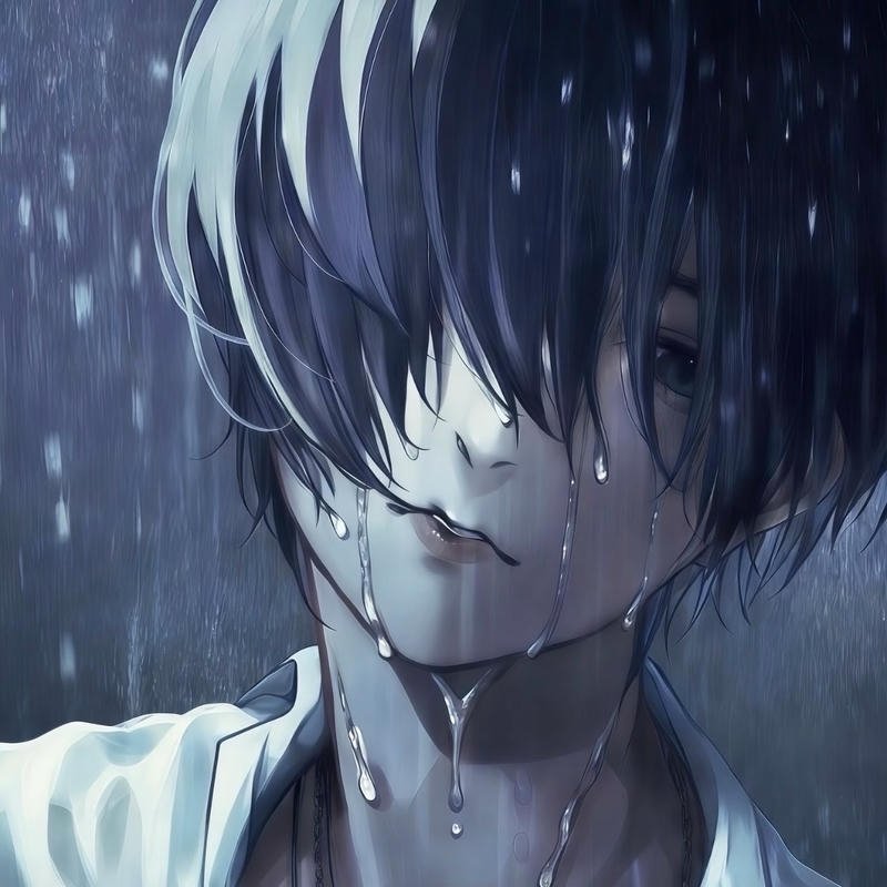 Khung cảnh anime nữ buồn tạo cảm giác lạnh lẽo