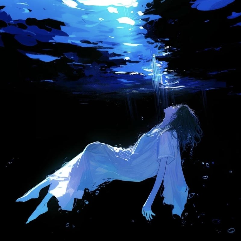 Khung cảnh anime nữ buồn tạo cảm giác yên lặng